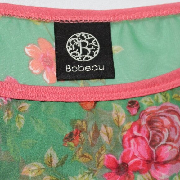 Bobeau Elegant Floral Flowing Women's Top - Picture 11 of 14